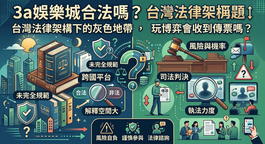 3a娛樂城合法嗎?台灣法律架構下的灰色地帶,玩博弈會收到傳票嗎?